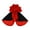 L, variant on Halloween Pet Cape Costume, Vampire Cloak Wizard Outfit with Adjustable Tie, Red Black Satin, for Halloween Party Christmas Birthday Themes, Photo Props for Small Medium Dogs and Cats