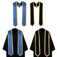 thumbnail image 2 of Yokua Unisex Adult Plain Graduation Honor Stole Sash with Trim for Graduation Party, 2 of 15