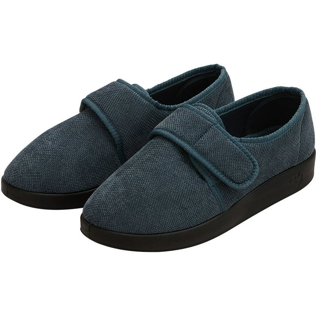 Silverts Pantoufles pour Hommes Douces et Confortables à Fermeture Facile, 9, Gris