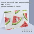 thumbnail image 3 of Yayeee Toggle Light Switch Wall Plate 3-Gang 6.37"x4.48" Decorative Outlet Cover, Cartoon Watermelon, 3 of 7
