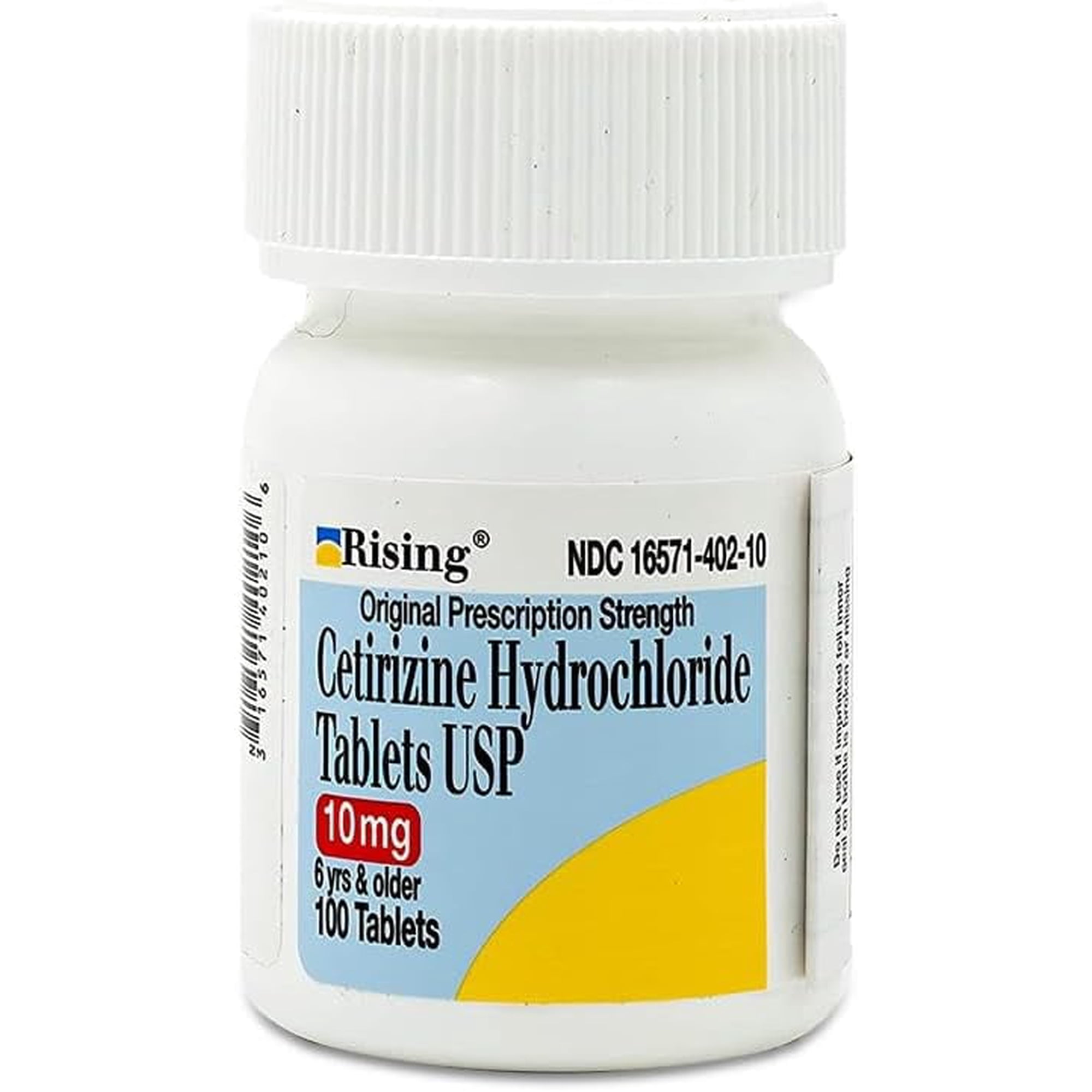 Rising Cetirizine HCL 10 mg - Antihistamine Seasonal Allergy Tablets - 100 tablets