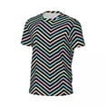 thumbnail image 5 of T Shirt For Men Colorful Nordic Lines T-Shirt Pastel Zig Zag Print Trending Sports Short Sleeves Bre, 5 of 7