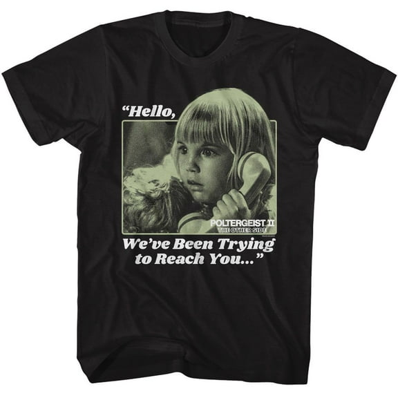 Poltergeist Trying To Reach You Black Adult T-Shirt