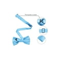 thumbnail image 3 of INSPIRE CHIC Men's Solid Color Necktie Pre-Tied Bow Tie and Pocket Square Set Ties for Wedding Business Sky Blue One Size, 3 of 7