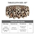 thumbnail image 6 of ZICANCN Round Table Cloths 60 Inch, Fashion Leopard Texture Table Cover Waterproof Washable Outdoor Picnic Tablecloth, 6 of 8
