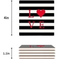 thumbnail image 3 of FMSHPON Love Black and White Stripe Set of 8 Coaster for Drinks, Absorbent Ceramic Stone Coasters Cup Mat with Cork Base for Home Kitchen Room Coffee Table Bar Decor, 3 of 4