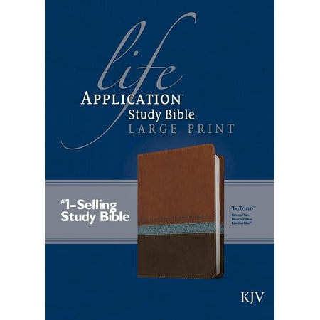 KJV Life Application Study Bible, Second Edition, Large Print (Red Letter, LeatherLike, Blue/Brown/Tan)