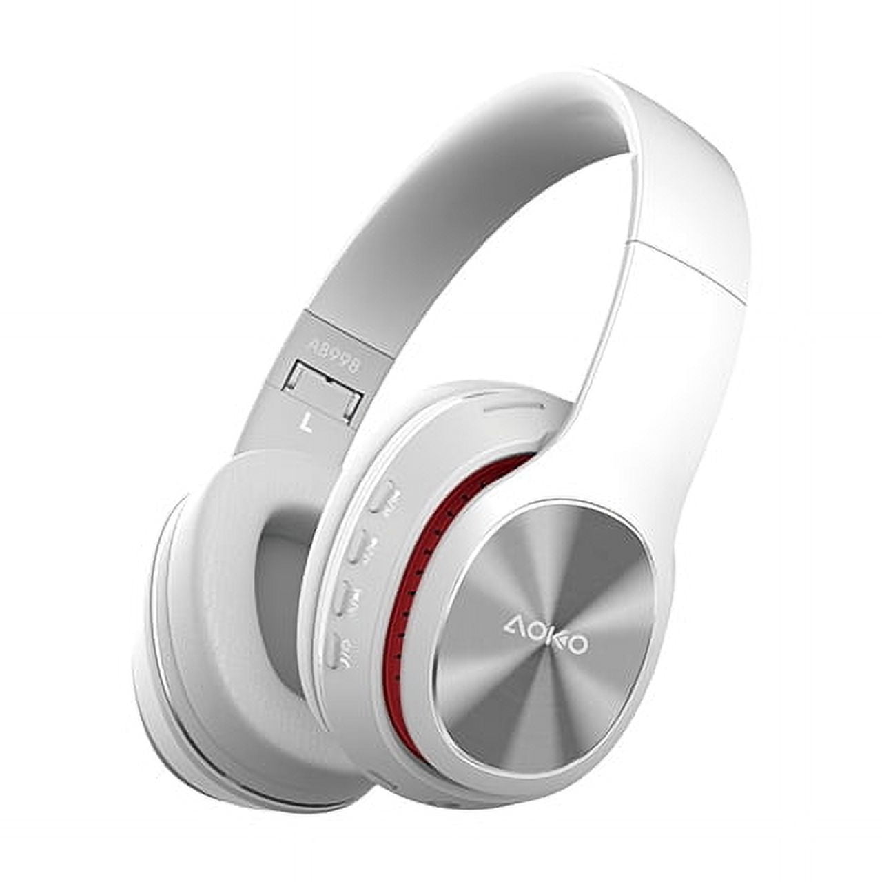 Wireless Bluetooth Collapsible Over the Ear Headphones with Built-in Mic - Black