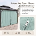 thumbnail image 5 of Kimunuk Outdoor Replacement Curtains for 12' X 14' Gazebo, Waterproof 4-Panels Calcite Blue Gazebo Universal Privacy Sidewall Curtains with Zipper for Patio Garden Backyard, Curtain Only, 5 of 9