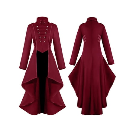 

Toddler Girls Casual Dresses Autumn Winter Solid Color Gothic Tuxedo Long Trench Jacket Long Top Dress Daily-Wear