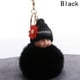 thumbnail image 5 of LLavero de muñeca bebé durmiente, pompón de flores, Bola de piel de conejo, llavero de coche esponjoso, 5 of 5