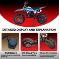 thumbnail image 2 of SYX MOTO MK 40cc 4-Stroke Gas Powered Mini Dirt Bike for Kids & Youth, Fully Automatic Entry-Level Off-Road Pit Bike with Speed Governor, Pull Start, Yellow/Purple, 2 of 4