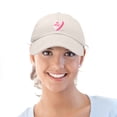 thumbnail image 5 of DALIX Be Mine Valentine's Day Candy Hat Womens Embroidered Baseball Cap in Beige, 5 of 6