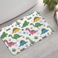 thumbnail image 2 of Dinosaur with ROAR Pattern Bathroom Rugs Mat,Non Slip Microfiber Bathroom Rug,Rubber Backing,Soft Bathroom Mats for Bathroom Floor,Tub and Shower,17x27in(43x68cm), 2 of 5