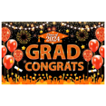thumbnail image 3 of Graduation Theme 2024 Banner Orange Balloons Congrats Backdrop for Graduation Celebration Party Decor Ceremony, 3 of 7