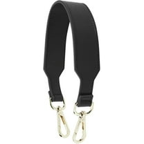 PU Leather Purse Handle 16.5 Inch Short Handbag Strap Replacement Clutch Bag Handle with Gold Hardware DIY Bag Making Accessories for Satchel Briefcase Tote Laptop Bag Making Black