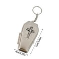 thumbnail image 3 of Necvior Fashion Metal Coffin Keychain with Intricate Details Openable Pendant Neckalce, 3 of 11