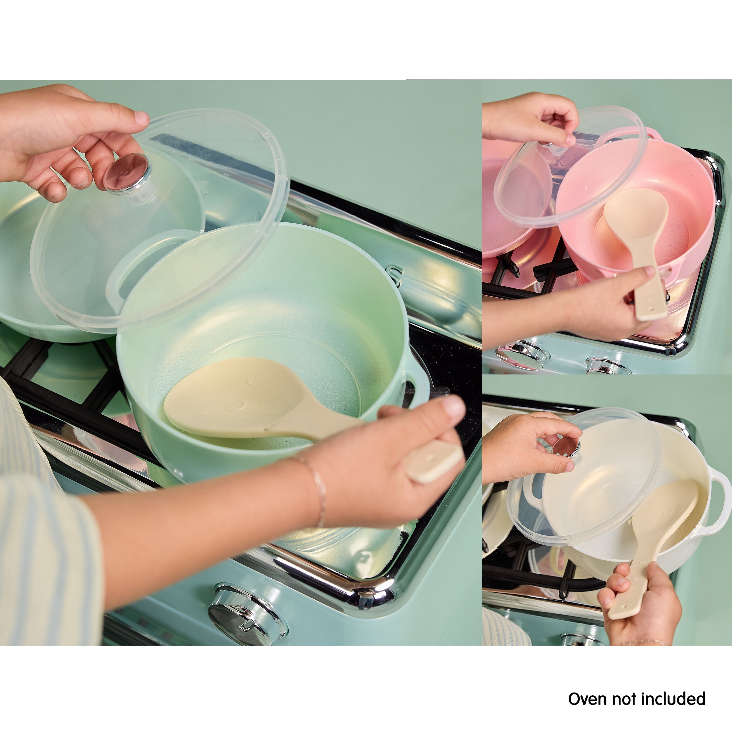 Little Tikes Home Pots & Pans Set, Play Kitchen Cookware, Pink, Ages 3+