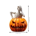 thumbnail image 2 of Halloween Skeleton Decorations, Light Up Jack O Lantern, Spooky Halloween Decor, Halloween Pumpkin Decor for Indoor Outdoor Fall Home, 1 Piece, 2 of 5