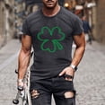 thumbnail image 2 of lcziwo T-Shirt pour Homme de la Saint-Patrick, T-Shirts Graphiques à Manches Courtes à Col Rond 2024, Trèfle Irlandais Porte-Bonheur, Imprimé Trèfle, Chandails pour Muscles, Chandail D\'entraînement Physique, Hauts, P-2TG TG, 2 of 5