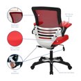 thumbnail image 4 of Modway Chaise de Bureau en Vinyle Réglable de 17,5 à 21 Pouces de Haut, Red, 4 of 6