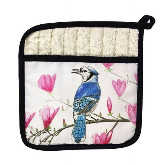 Betsy Drake PT013 Blue Jay Pot Holder
