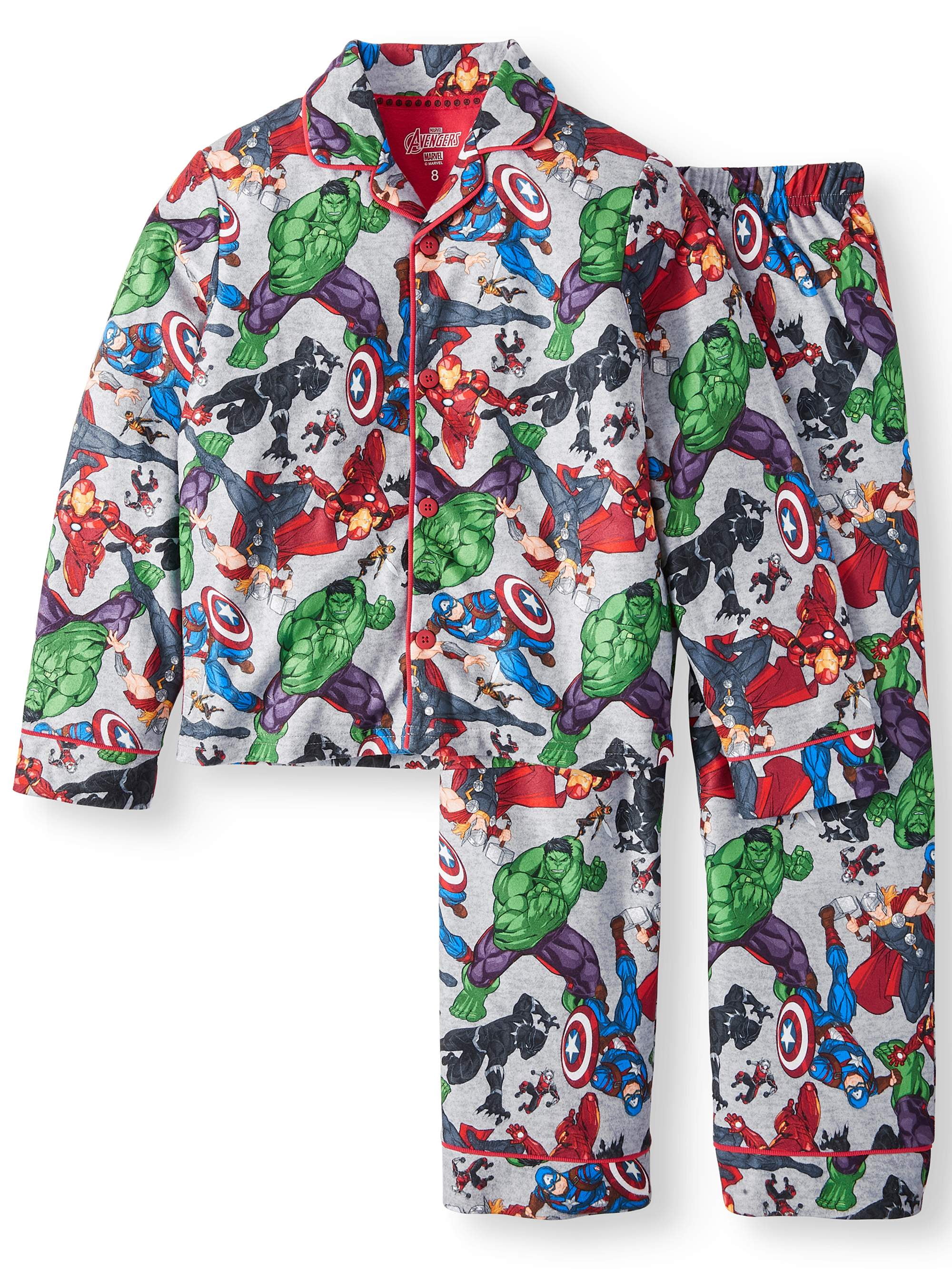 The Avengers Avengers Button Up Pajama Sleep Set (Little Boy & Big