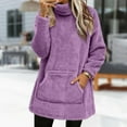 thumbnail image 2 of Breezora Women's Plus Size Winter Sweater Coat Thick Warm Loose Fit Outerwear for Cold Weather Casual Use XXXL Size Light Violet, 2 of 5