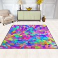 thumbnail image 2 of Yayeee Area Rugs for Living Room 6.7'x4.8' Non Slip Washable Bedroom Floor Carpet, Vibrant Geometric Pattern, 2 of 5