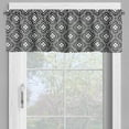 thumbnail image 2 of Ambesonne Geometric Rhombus Window Valance, Retro Square Line, 54" X 18", Charcoal Grey and White, 2 of 5