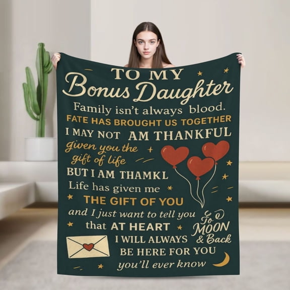 Daughter Gifts from Mom Dad - Daughter Birthday Gifts Unique - Mothers Day Blanket Gift for Daughters Adult - Christmas Valentines Day & Graduation Gift for Daughters - Throw Blanket 50x40