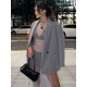 thumbnail image 5 of Chaqueta de oficina con doble botonadura para mujer, abrigo Vintage, cuello con muescas, manga larga, prendas de vestir exteriores, Tops elegantes, 5 of 5
