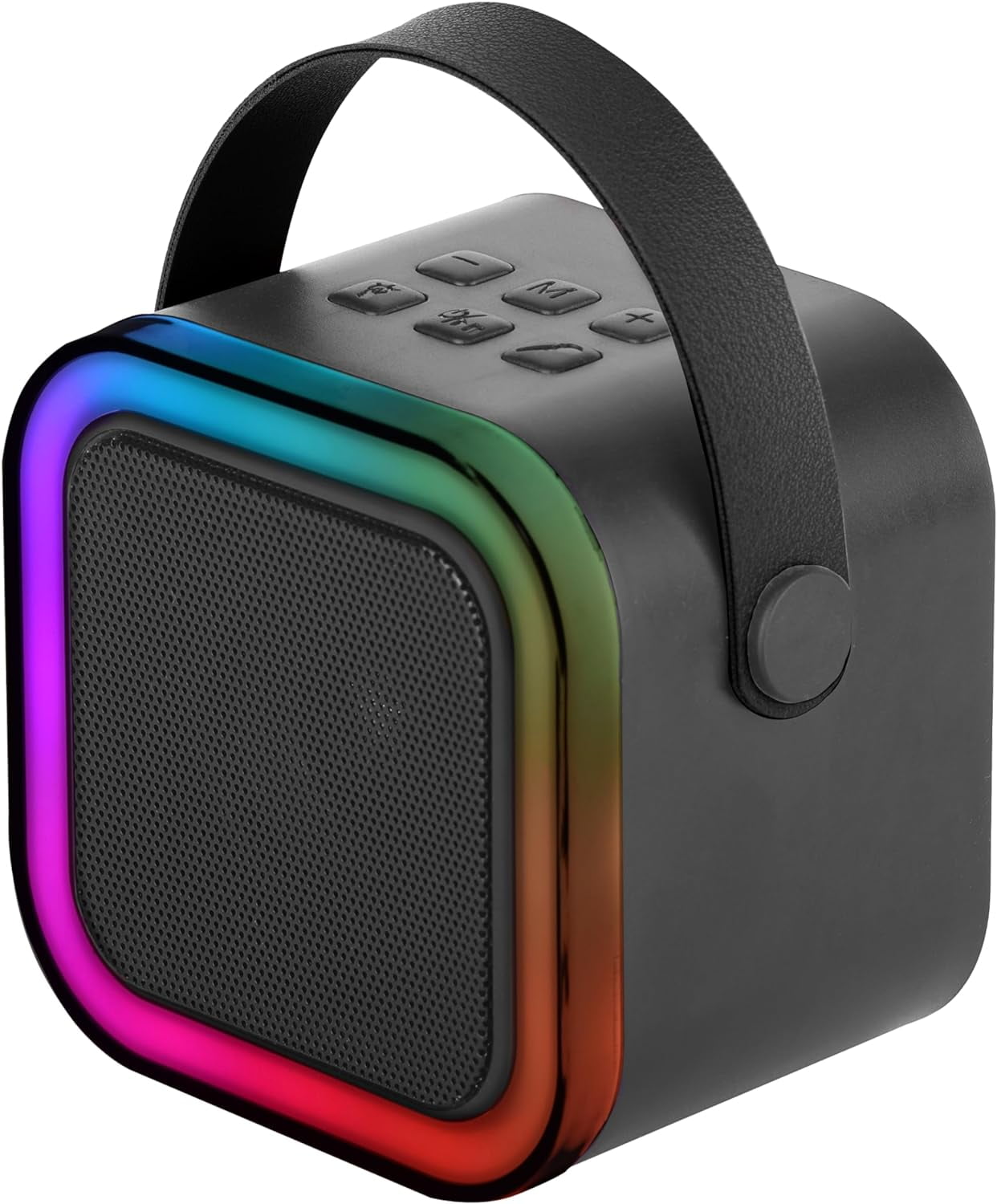 IQ Sound Mini Karaoke Bluetooth Speaker Wireless Microphone, RGB Lights, Voice Effects IQ-708K Black