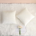 thumbnail image 3 of Unique Bargains 2-Pack Solid Velvet Decorative Throw Pillow Covers Pearl White 16"x16", 3 of 8