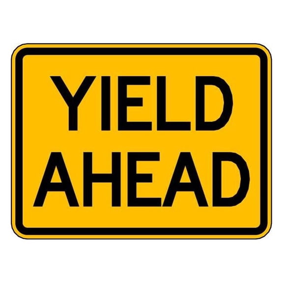 Lyle Yield Ahead Traffic Sign,18" x 24" W3-2P-24HA