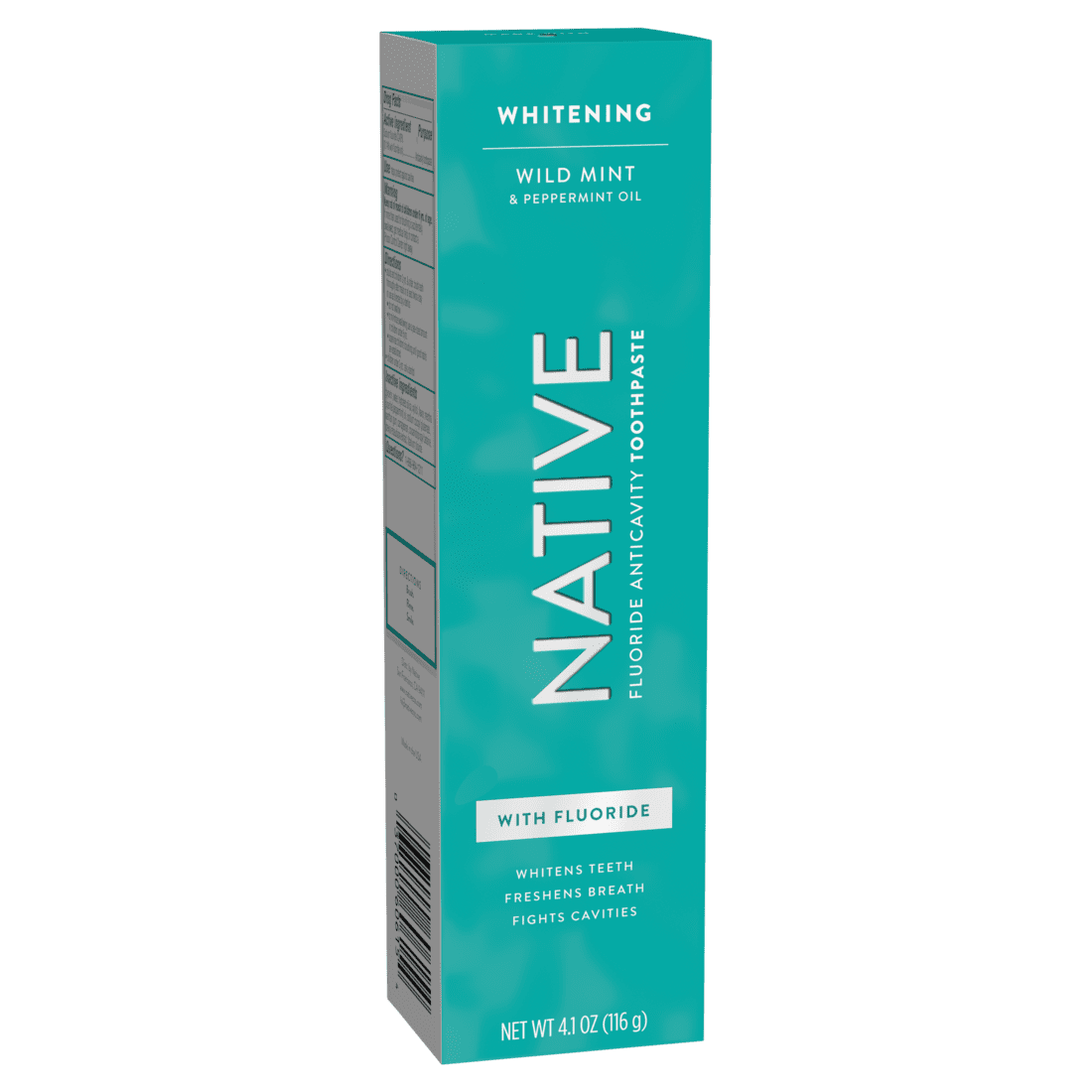 Native Whitening Wild Mint & Peppermint Oil Fluoride Toothpaste, 4.1 oz (3 Pack)