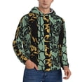 thumbnail image 2 of Kdxio Lilies Flowers Print Mens Casual Hooded Collar Drawstring Hoodies Pullover Sweatshirts Casual Long Sleeve Shirts-X-Large, 2 of 7