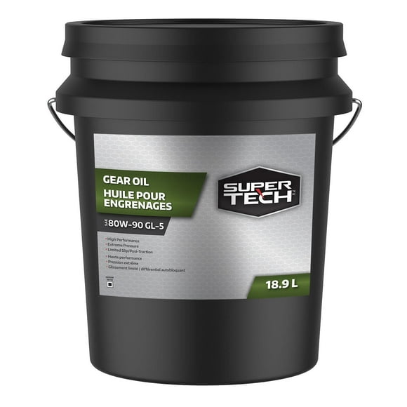SuperTech Gear Oil SAE 80W-90 GL-5 18.9L Pail, High performance, extreme pressure application