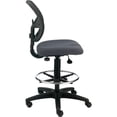 thumbnail image 2 of Armless Mesh Drafting Stool, Fabric, Gray, Mid Back, 2 of 6