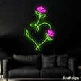 thumbnail image 4 of Craftnamesign Heart Flower Neon Sign, Flower Shop Decor, Girl Room Decor, 4 of 4