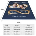 thumbnail image 5 of Personalised Anniversary Blanket with Name Gift Blanket for Valentine's Day, Birthday, Wedding Photo Blanket for Couples (1 Photo/Date), 5 of 6