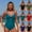 Style4-Blue bikini sets for women, variant on Mceream Womens One Piece Swimsuits with Tummy Control Bathing Suits High Waisted Swimwear Fashion High Waisted Bikini Suit Traje De BañO Para Mujer