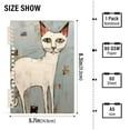thumbnail image 3 of White Cat Blue Wall Ring Binder Notebook Journey Note Diary College Ruled Spiral Notebook Study Loose Leaf Paper A5 60 Pages, 3 of 8