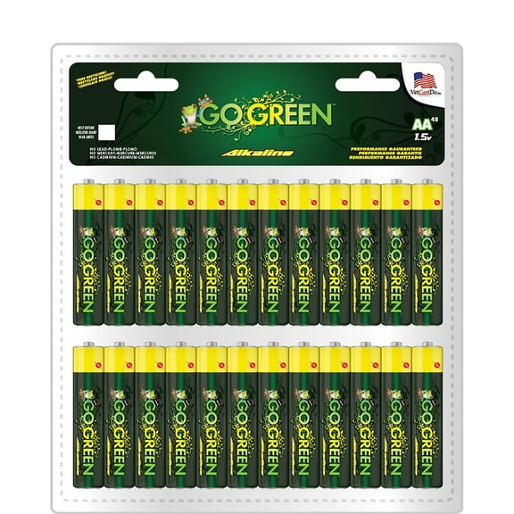 Go Green Power AA Alkaline Battery 48/Pack (24048)