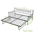 thumbnail image 3 of Fulljojor Twin Steel Metal Daybed With Pop-Up Trundle,No Box Spring Needed, 3 of 5