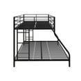 Mainstays Small Space Junior Twin over Full Low Profile Metal Bunk Bed, Black