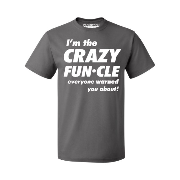 Crazy Funcle Everyone Warned You About Funny Family Uncle Men's T-shirt, M, Charcoal