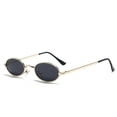 thumbnail image 4 of Trendy Oval Retro Metal Sunglasses Men UV400 Protection Vintage Sun Glasses Small Frame Punk Eyepiece Cyberpunk Eyewear, 4 of 9
