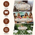 thumbnail image 7 of Spring Floral Round Tablecloth, Fitted Table Cover with Elastic for 36"-44" Round Tables, Daisy Sunflowers Wisteria Hummingbird Beige Table Cloth Outdoor Indoor Dinning Party Waterproof Tablecloths, 7 of 7