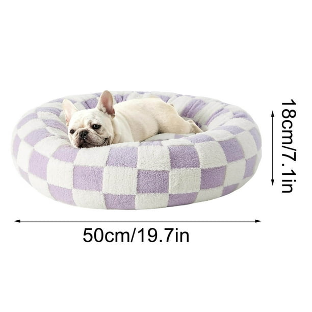 Yhmxh Y cama redonda cálida de invierno para mascotas para interiores, para dormir y para mascotas, suministros para mascotas